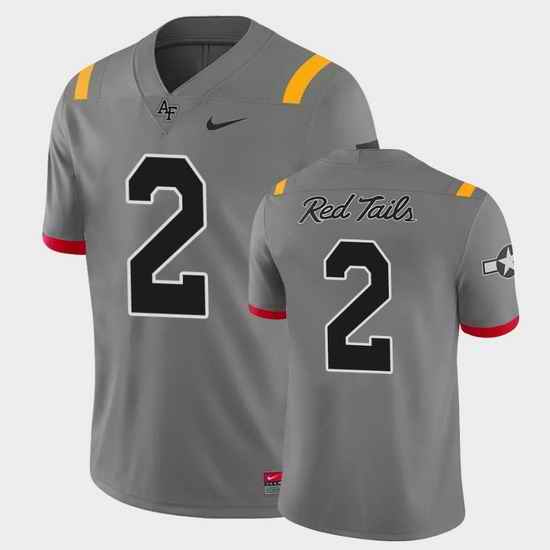 Men Air Force Falcons Elisha Palm Game Anthracite Red Tails Alternate Jersey